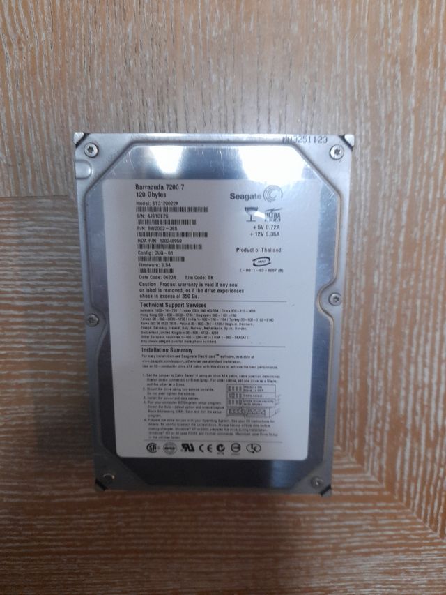 DISCO DURO SEAGATE 120GB IDE