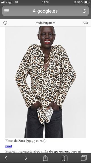 blusa leopardo zara