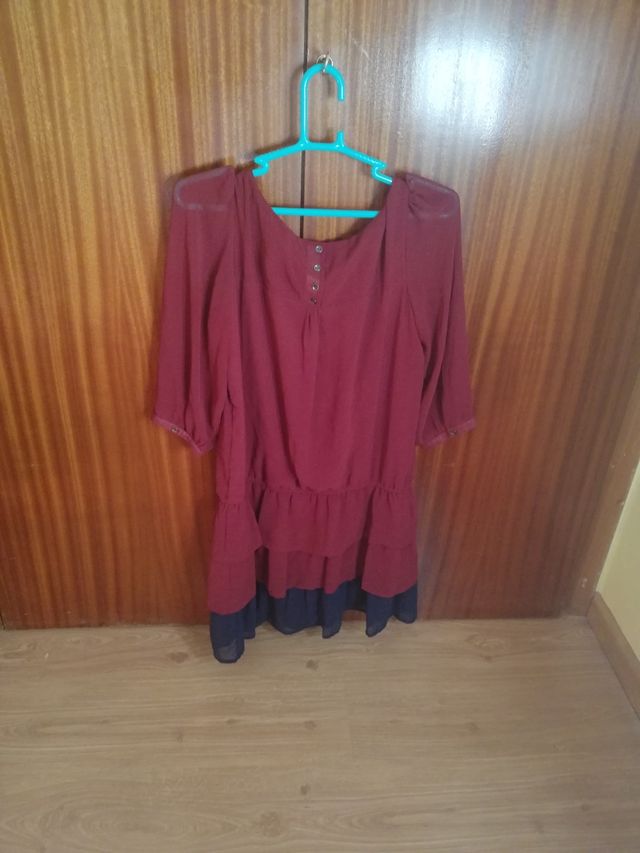 Vestido granate de Mango Casual