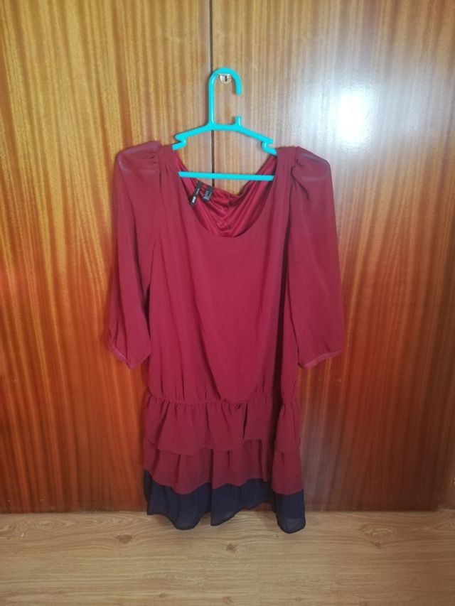 Vestido granate de Mango Casual