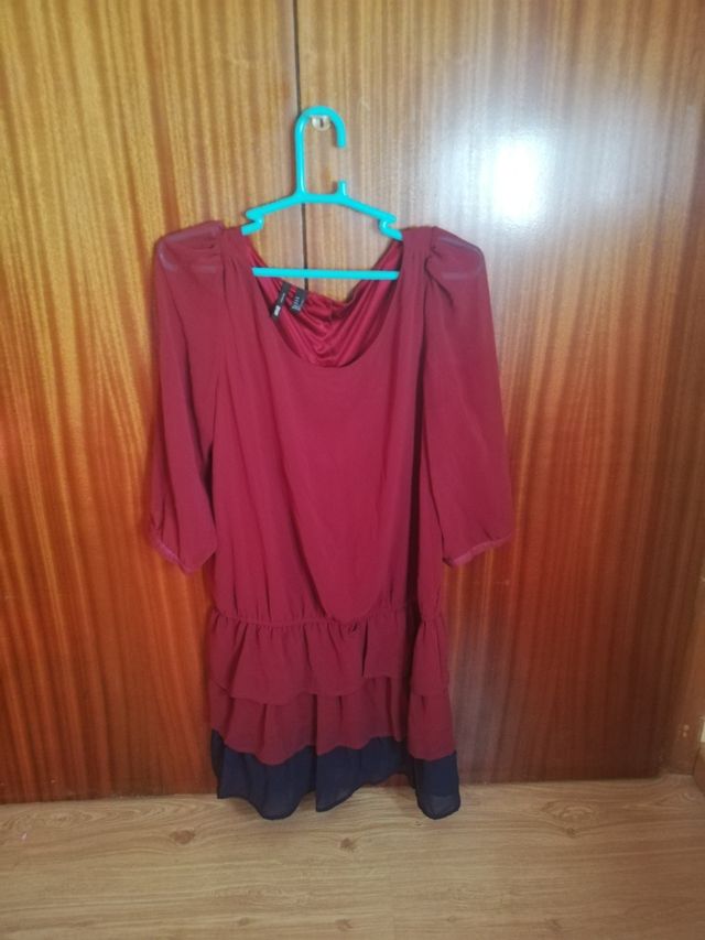 Vestido granate de Mango Casual