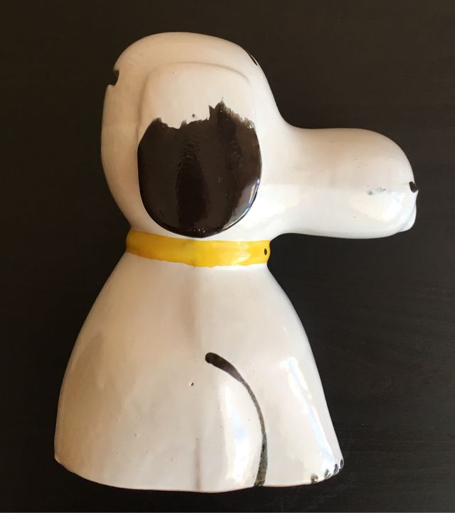 HUCHA SNOOPY, PRIMERA ÉPOCA AÑOS 60, CERÁMICA