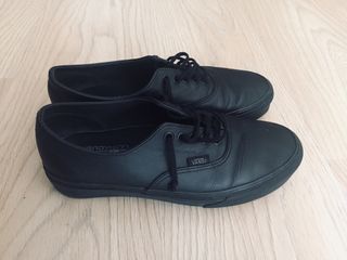 vans negras piel vans negras piel