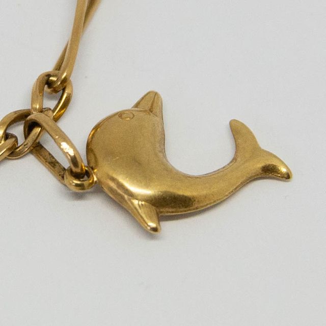 Pulsera tipo cartier figuras de animales, oro 18Q.