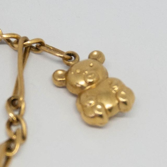 Pulsera tipo cartier figuras de animales, oro 18Q.