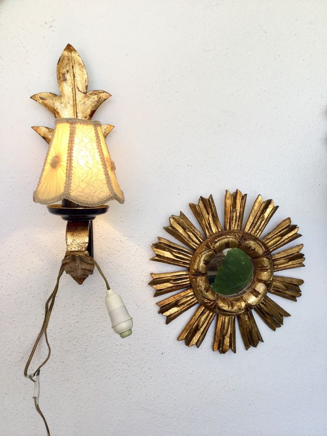 Antiguos apliques para pared hojas de segunda mano por 80 EUR en