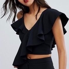 Top de fiesta asimétrico de Asos