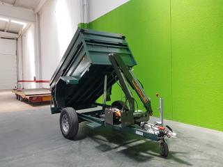 Remolque para aceituna con grua hidraulica