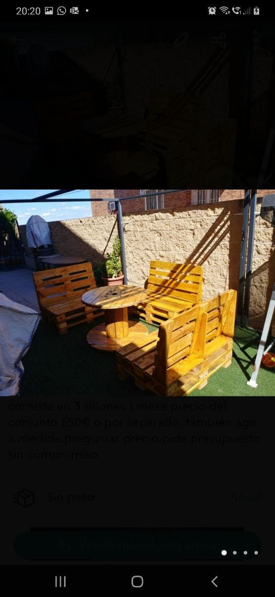 conjunto de masa y sillón