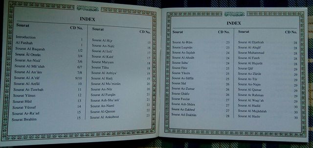 Corán recitado integro en 32 cds