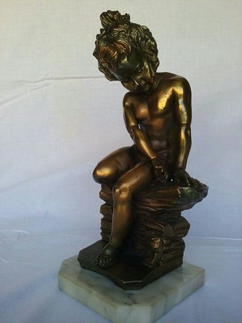 Figura decorativa antica imitazione bronzo