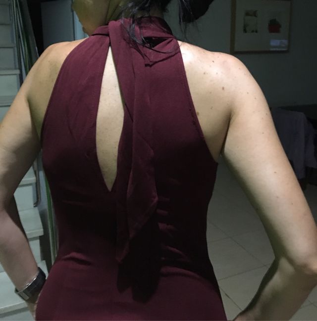 Top Zara vestir marrón