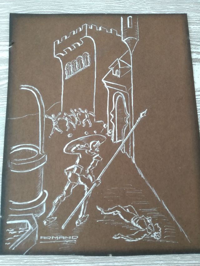 Don quijote y zancho Augusto César Guzmán Pimentel - Artelista.com