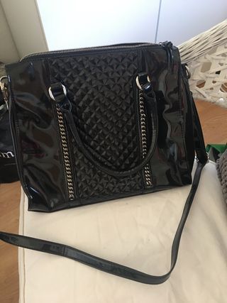 إمسح قليل فنان قائد فرقة موسيقية bolso charol negro mango -  cabuildingbridges.org