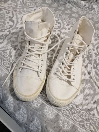 zapatillas tipo converse blancas