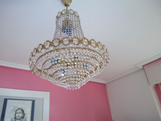 Lámpara de cristal de estrás auténtico