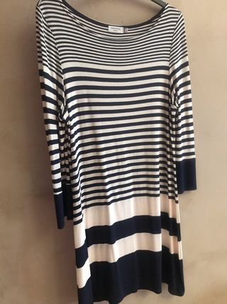 Cortefiel vestido midi rayas | RopaModaMujer.es