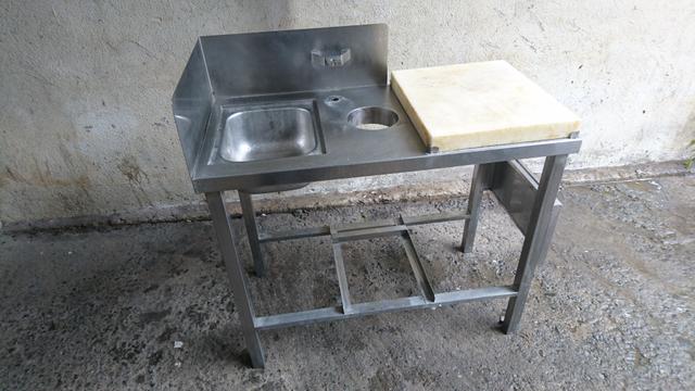 Mesa trabajo acero inoxidable tipo pescadería