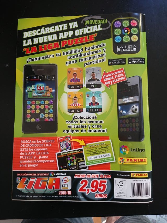 Álbum cromos LIGA 2015-2016 Panini