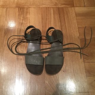 De Madrid 22 Sandalias Segunda Mano € Verdes En Wallapop Por Piel wm80Nn