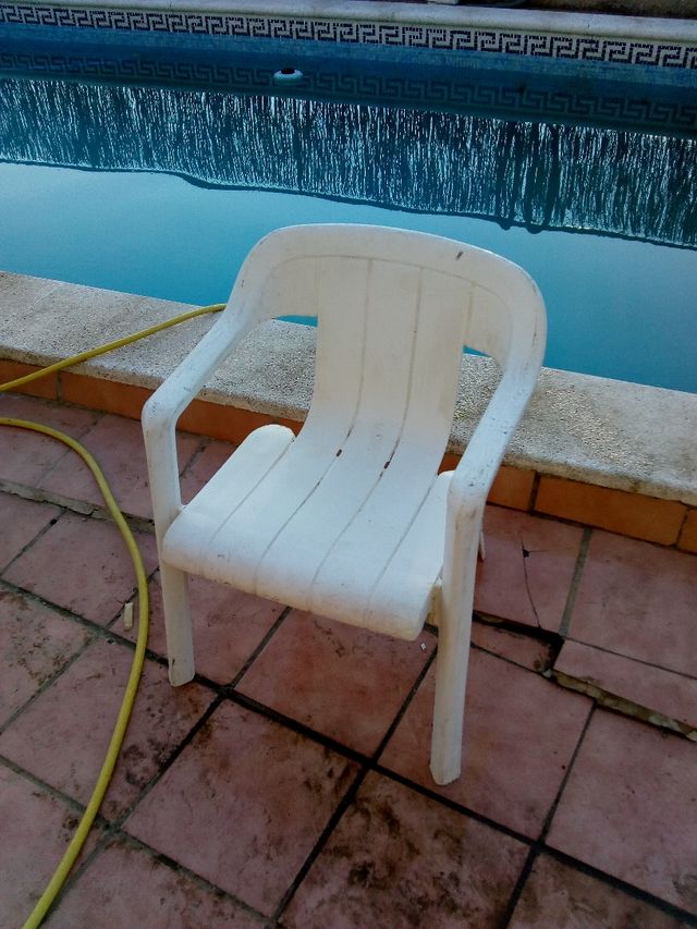 sillas jardín pvc plástico y metálicas