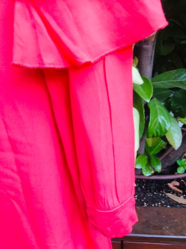 Vestido Almatrichi midi color coral