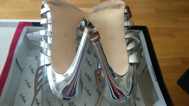 Sandalias plata t.40