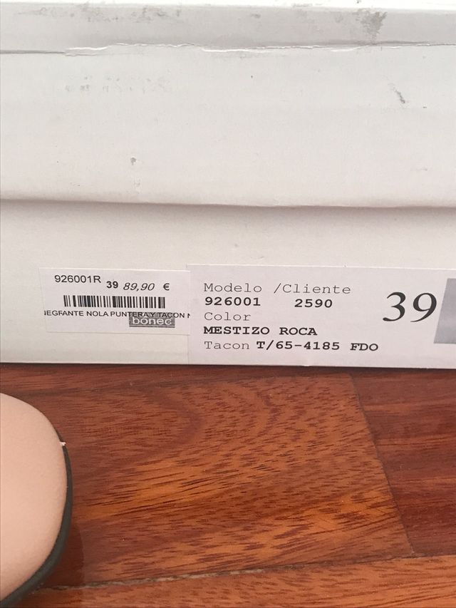 Zapato de piel talla 39