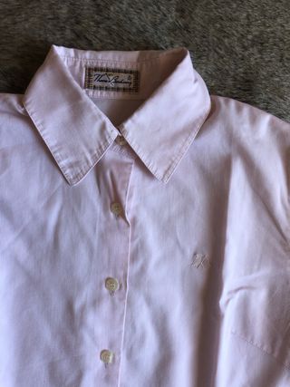 Thomas Burberry camisa rosa manga mujer logo de segunda mano Thomas Burberry camisa rosa manga mujer logo de segunda mano