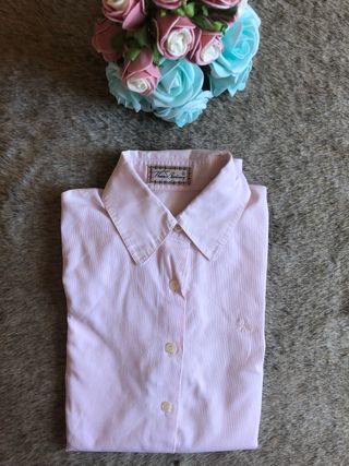 Thomas Burberry camisa rosa manga mujer logo de segunda mano Thomas Burberry camisa rosa manga mujer logo de segunda mano