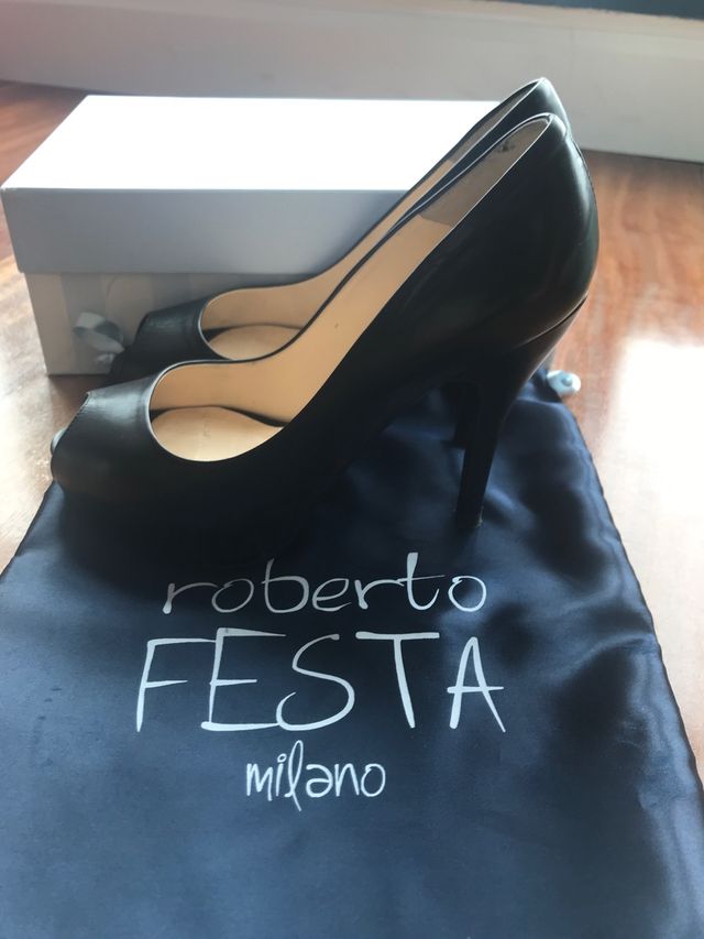 Zapato peeptoe "Roberto Festa"T. 36