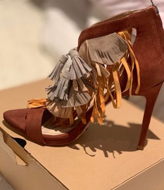 Mano Sandalias Zara De Wallapop Con Flecos Segunda En HW29EID