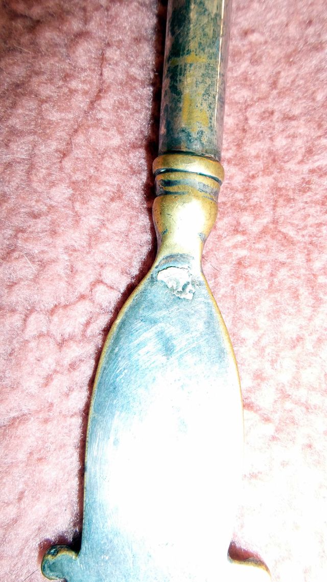 TENEDOR DECORATIVO ANTIGUO – ALPACA SIGLO XVIII