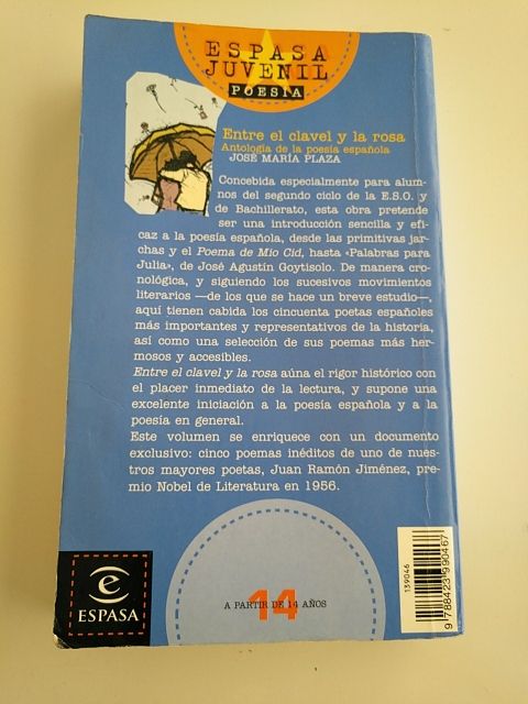 Entre el clavel y la rosa libro escolar