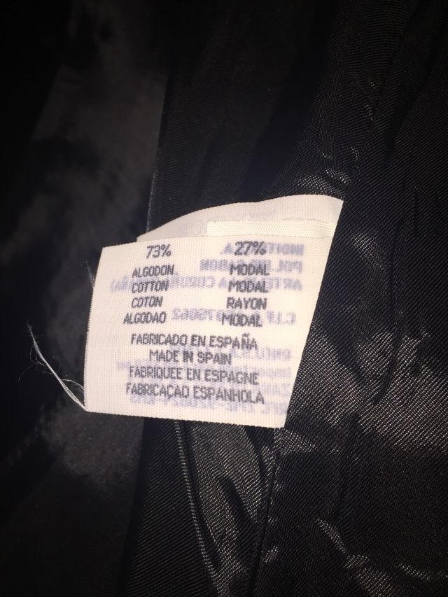 Chaqueta Terciopelo Negro. Zara