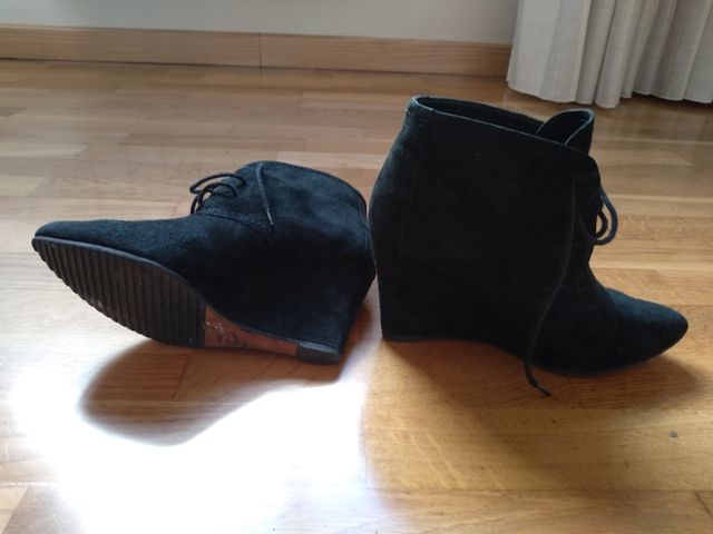 Botin negro serraje talla36