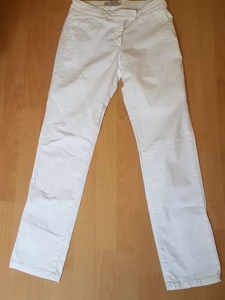 Pantalon mujer blanco Marca Nice Things,Talla 36 de segunda mano por 10 EUR  en Barcelona en WALLAPOP