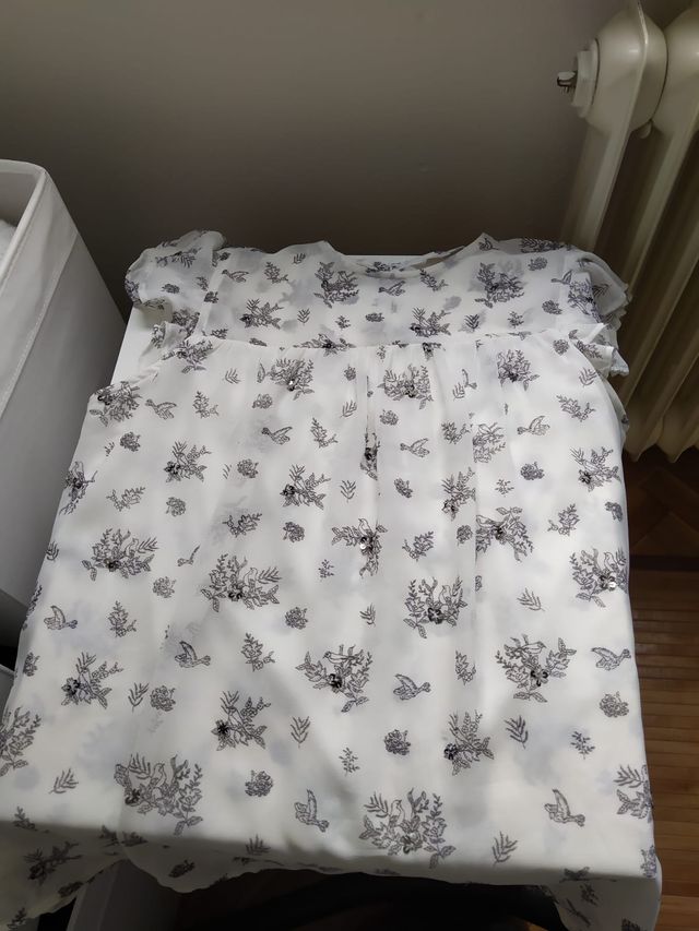 Blusa Viscosa Blanco Estampado Floral