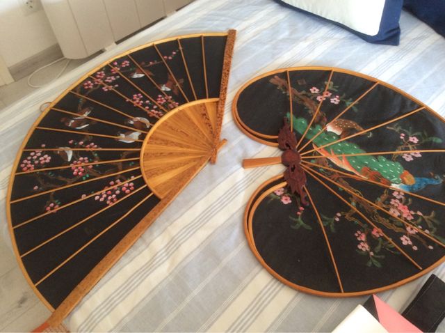 ABANICOS ETNICOS PARA DECORACION " GANGA"
