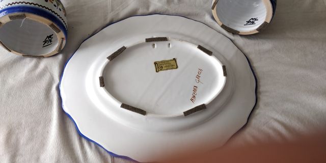 bandeja y candelabros de  lagartera