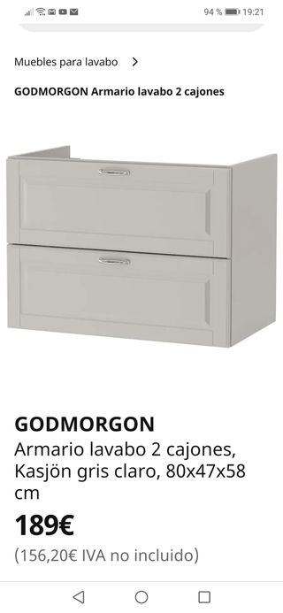 Wallapop Mueble Ikea Lavabo Mano En Segunda De n0Okw8P