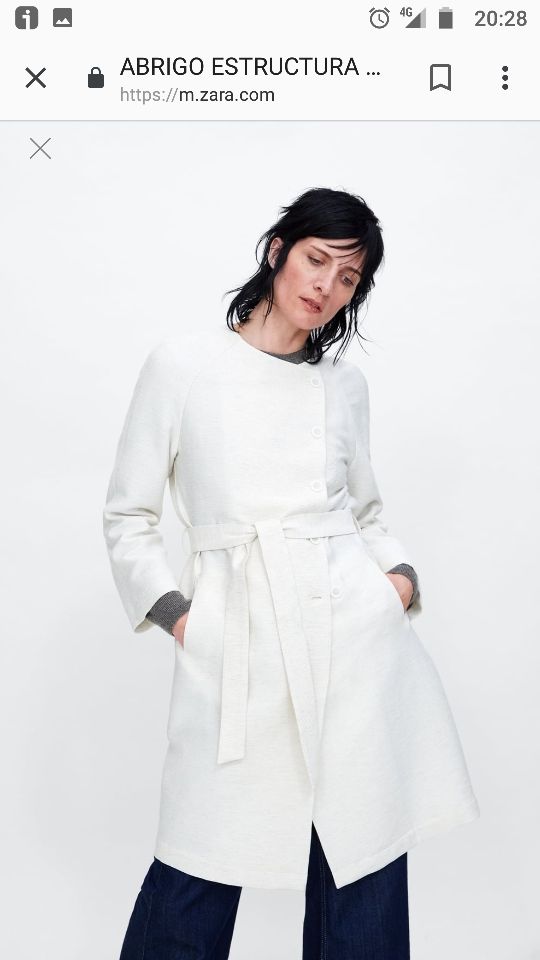 ABRIGO ZARA ESTRUCTURA NUEVA T.XS/S