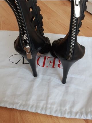 Sandalias Negra Segunda De Piel Por Mpvnwy8on0 Abotinadas 35 Mano N°38 txsQChrd