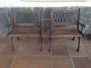 Banco de madera rústico de segunda mano en WALLAPOP