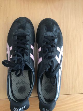 asics piel negras asics piel negras