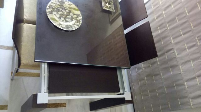 CONJUNTO SALON MESA EXTENSIBLE +6 SILLAS