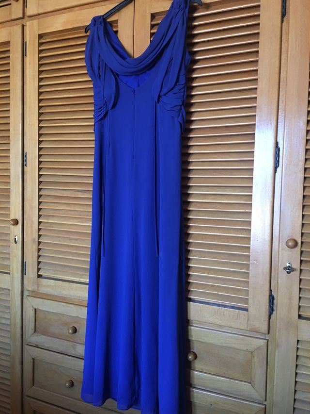 Vestido largo azul klein