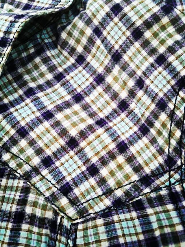camisa cuadros violeta azul y verde