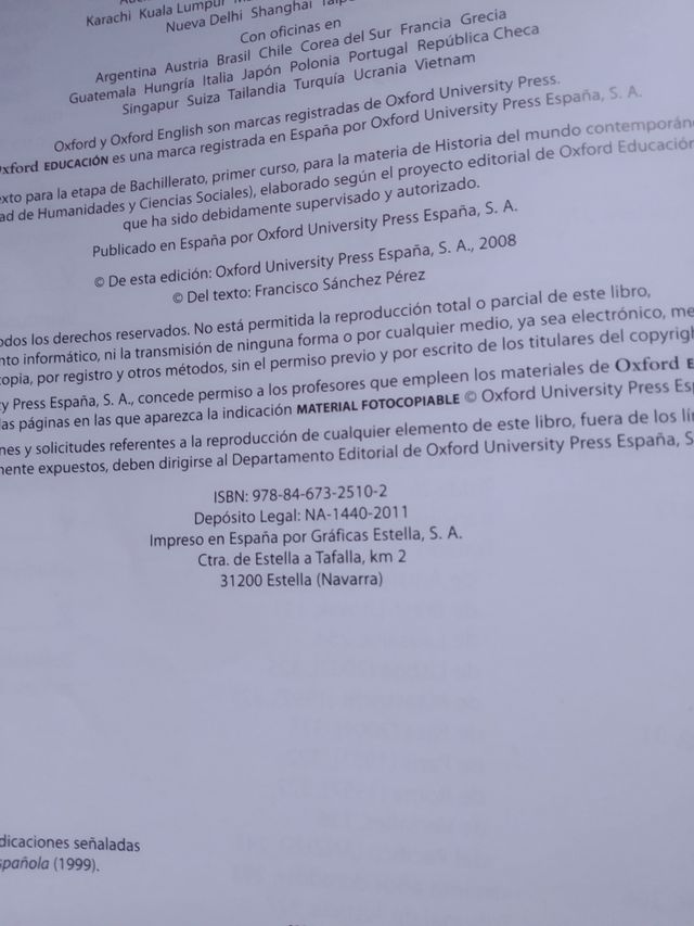 Historia del mundo contemporáneo de 1 bachillerato