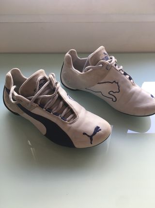 zapatillas puma cat mujer beige